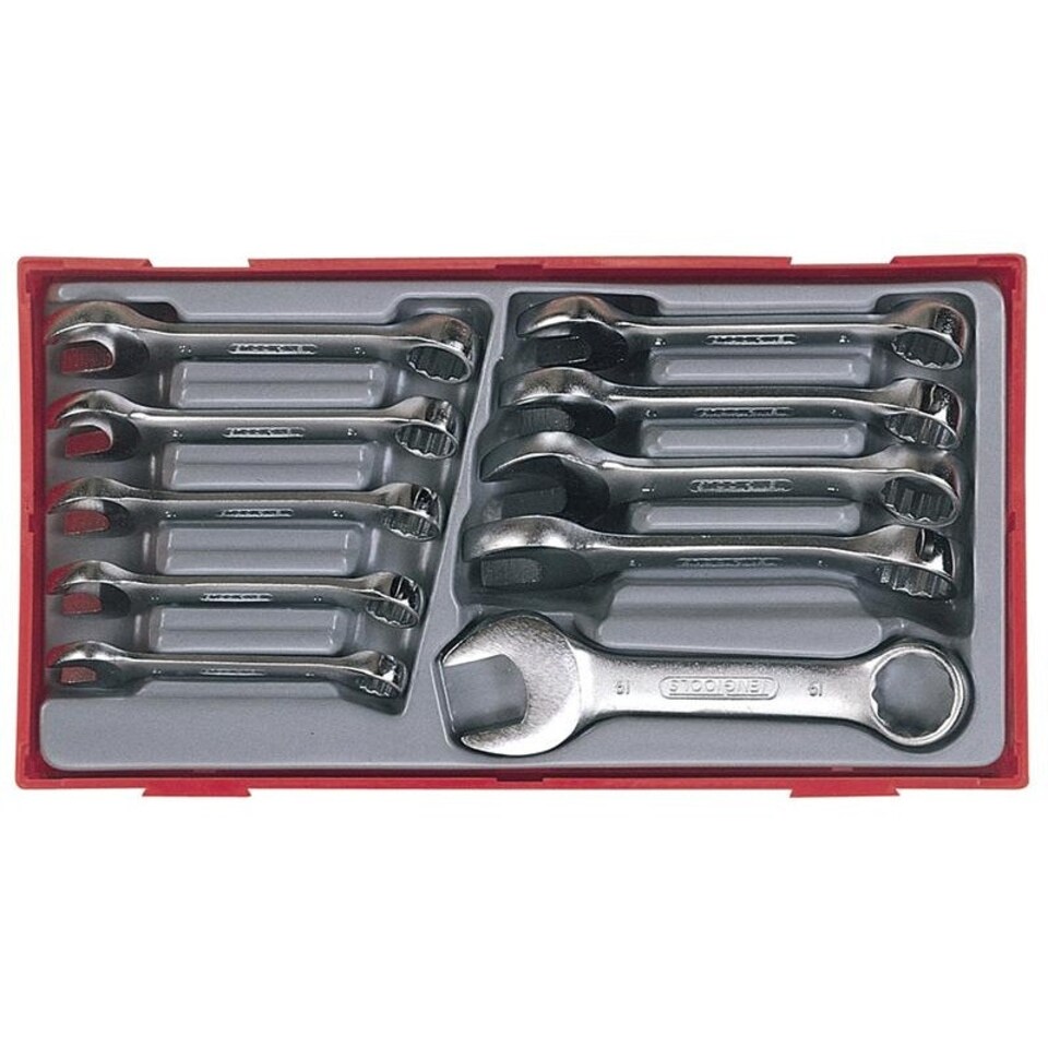 Teng Tt6010m Metric Midget Combination Spanner Set, 10 Piece - Multi Colour - One Size