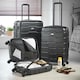 image 2 of VonHaus 3pc Black Luggage Set, 360° Silent Spinner Wheels