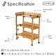 image 8 of Oypla Wooden Potting Table Flower Plant Workbench Garden Greenhouse Brown