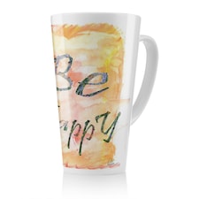 Be Happy Latte Mug