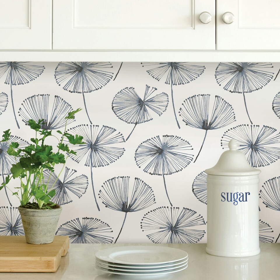 image 1 of NuWallpaper NU2683 Aya Peel & Stick Wallpaper, White Multi