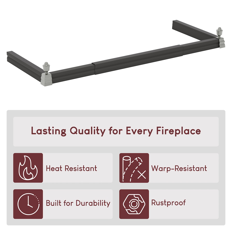 image 1 of Fire Vida Fire Vender Guard Protector Fireside Fireplace Accessory, Black & Silver