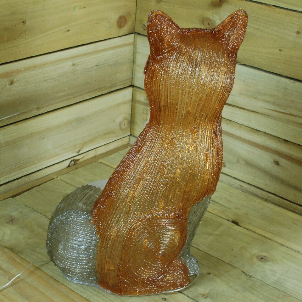 image 1 of 54cm The Snowman & Snowdog 2018 Acrylic Fox Christmas Decoration with 100 Ice White LEDs