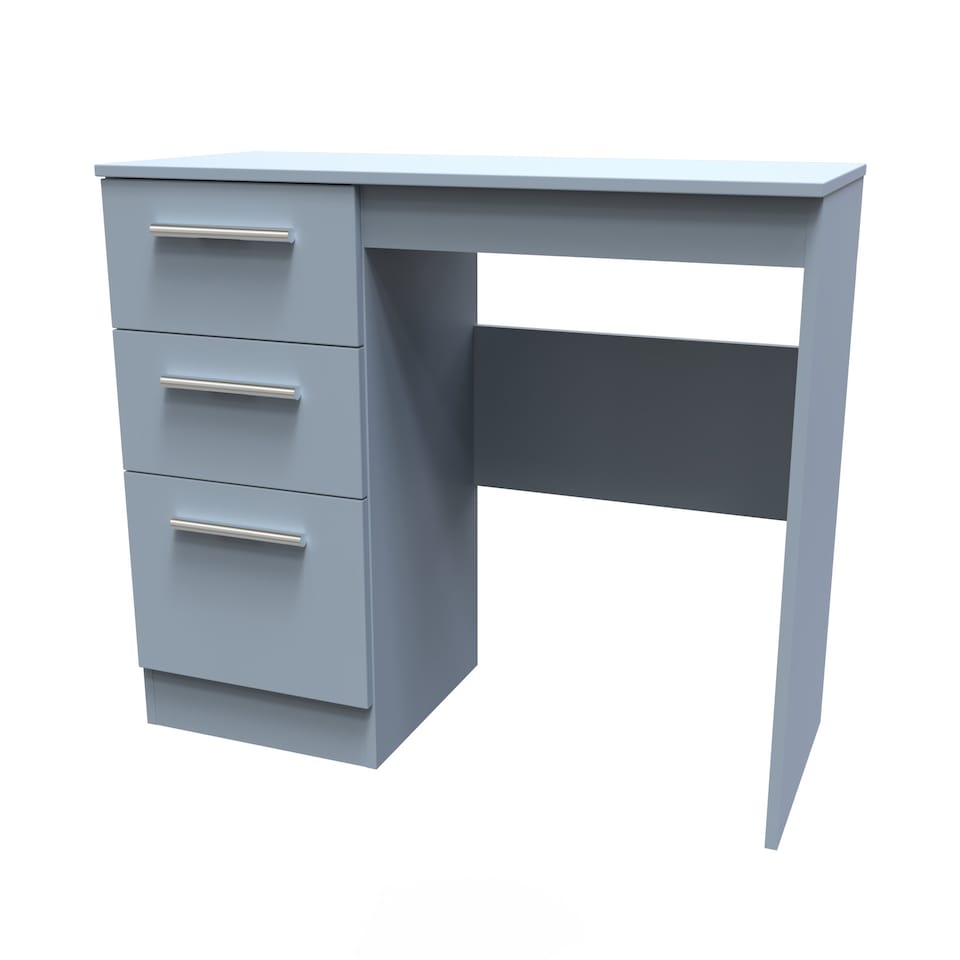 image 1 of Trent 3 Drawer Vanity in Denim Blue (Ready Assembled) | Blue | Denim Blue