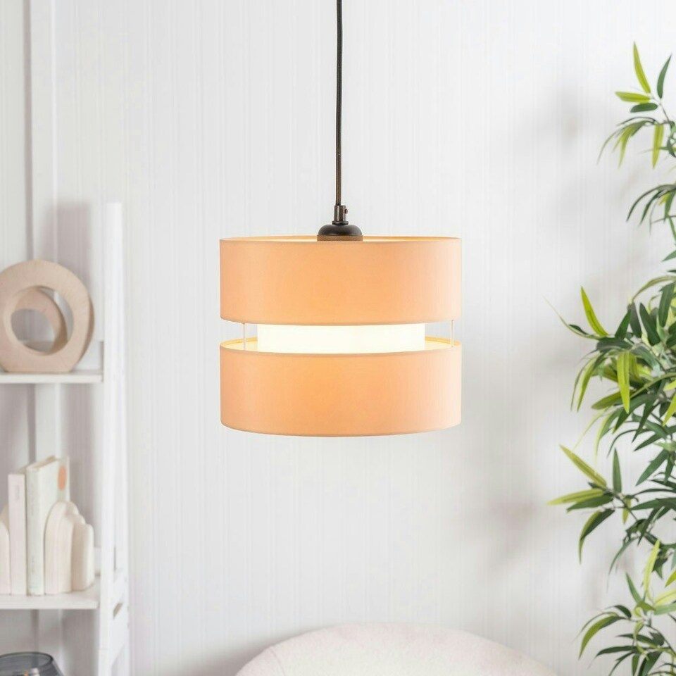 image 1 of ValueLights Sophia Small Sand 2 Tier Ceiling Light Shade