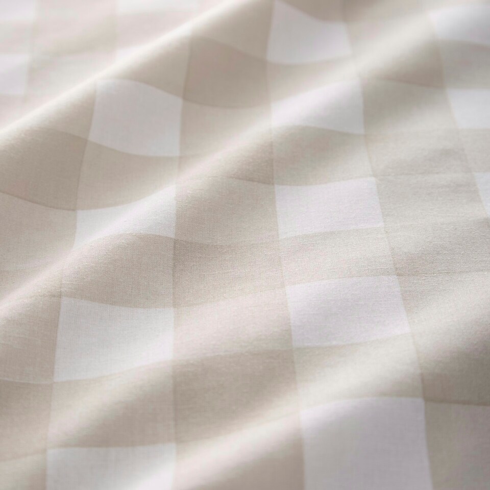 image 1 of Portfolio Home Gingham Check Bedding Duvet Cover Set With Pillow Cases Brown | King