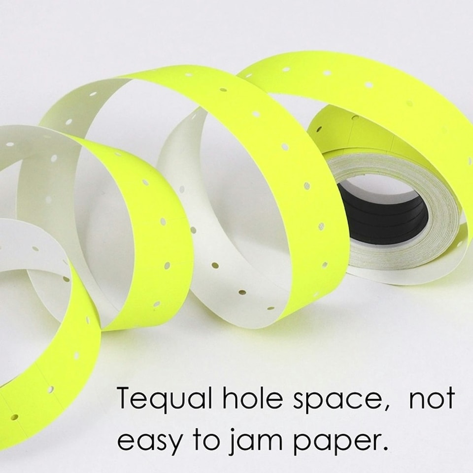 image 1 of Pack of 10 Yellow Neon Adhesive Price Label Rolls (5000 Tickets)