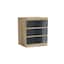 Oak Carcass Gloss Black Drawers