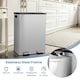 image 8 of COSTWAY 60L Dual Trash Can Bin with 2 Compartments Sliver Silver