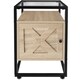 image 2 of Bedside table Kidderminster 40x43x60.5cm with shelf & cupboard Brown | Light Wood