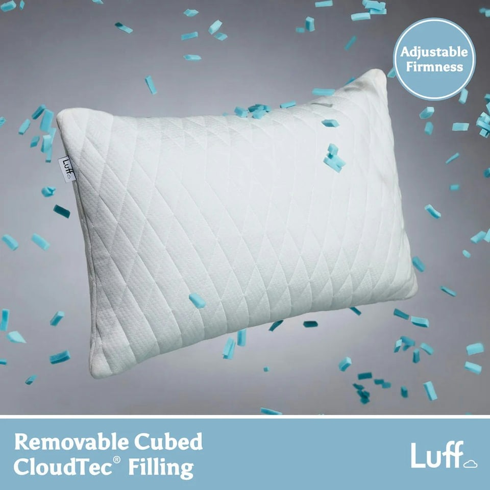 image 1 of Luff Prestige Adjustable Bamboo Pillow White