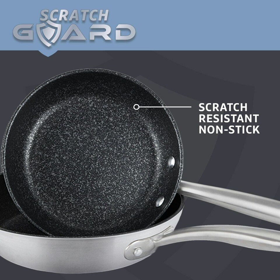 image 1 of Prestige Scratch Guard Wok Pan Stainless Steel Modern Induction Fry Pan - 29 cm