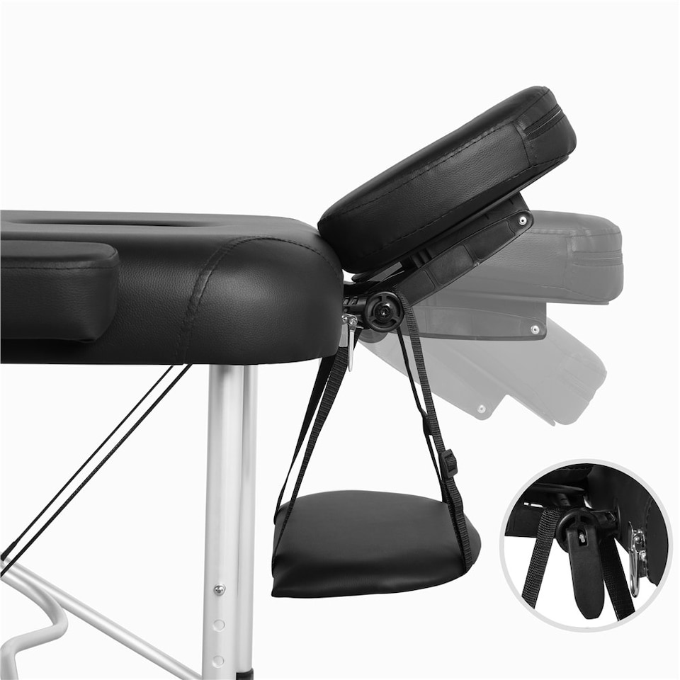 image 1 of Yaheetech Adjustable Massage Couch with Backrest and Headrest