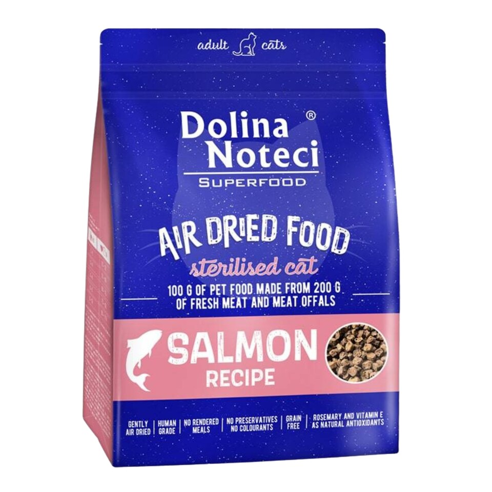 image 1 of Dolina Noteci Superfood Dried Cat Food for Sterilised Adult Cats Nutritious Grain Free Formula for Weight Management 1kg Bag x1
