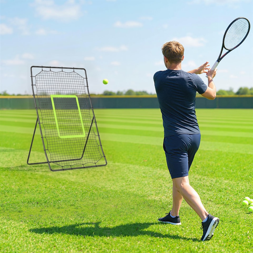 image 1 of HOMCOM Rebounder Net Kids Adults Baseball Softball Training Aid Goal Play