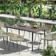 image 10 of Outsunny Garden Table, Outdoor Dining Table for 6 People, 160 x 90 x 74 cm, with Rust Resistant Metal Frame, WPC Top, for Balcony, Terrace, Light Grey | Grey