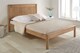 image 2 of 5ft King Size Waxed Pine,Wood,Wooden Low Foot End,Solid Panel Bed Frame.Shaker Style | Clear | Pine | King