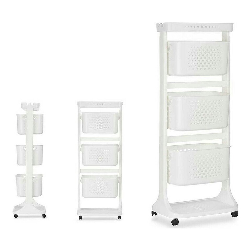 image 1 of Vegetable trolley Kinvara TP-749 White polypropylene Plastic 33 x 112 x 41 cm N/A