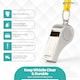 image 3 of Silver Stainless Steel Referee Metal Whistle with Lanyard - 2pcs