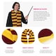 image 2 of Maroon & Gold Striped Wizard Scarf Gold | One Size