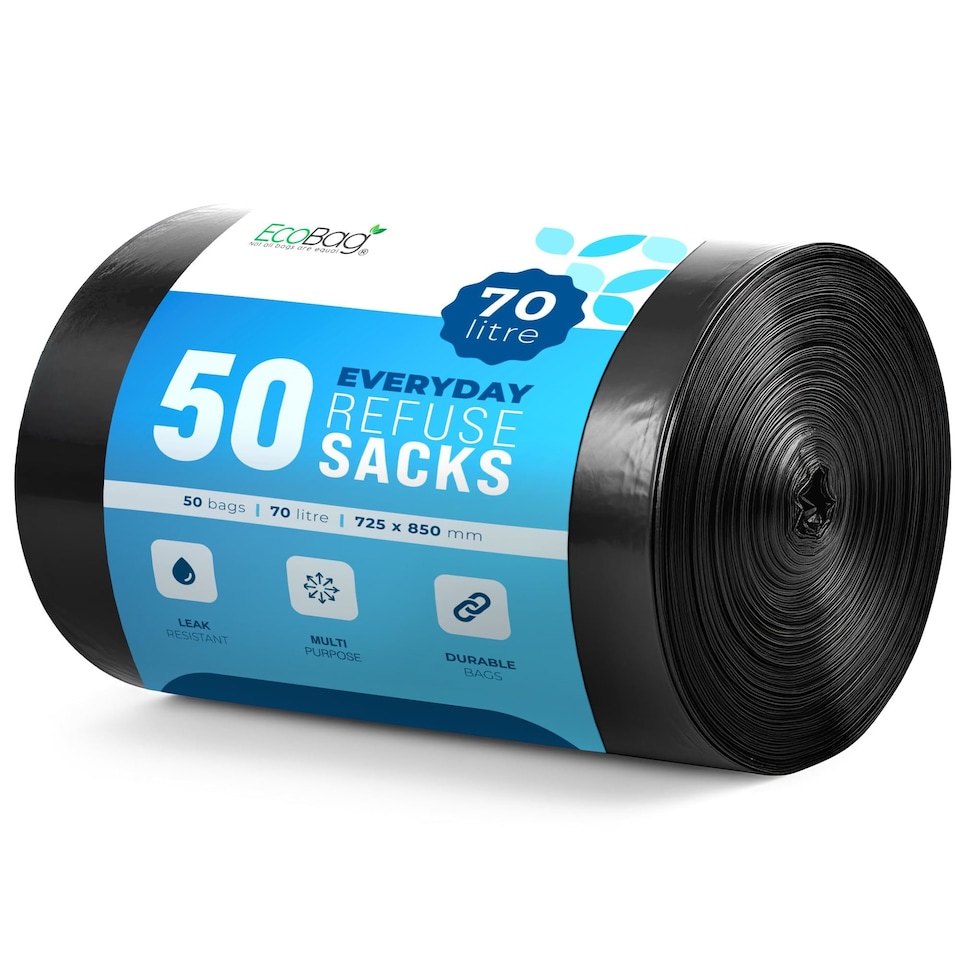 image 1 of Ecobag Everyday Bin Bags Heavy Duty Refuse Sacks Leak Resistant