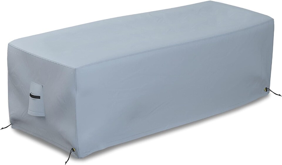 image 1 of Covers&All Rectangular Fire Pit Cover, Rectangle shape, 38 in L x 28 in W x 17 in H, Grey