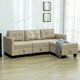 image 2 of HOMCOM Convertible Modular Sectional Sofa w/ Storage Light Brown
