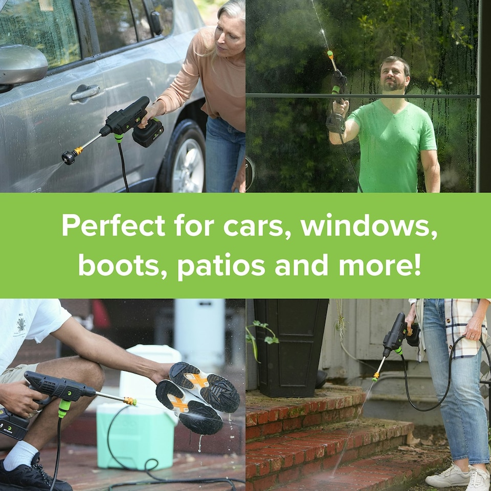 image 1 of Jet Hawk Cordless Pressure Washer - Green