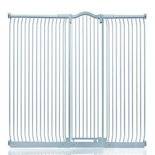 Safetots Extra Tall Curved Top Safety Gate, 225cm - 234cm, Matt Grey, Extra Tall 100cm in Height, Pressure Fit Stair Gate, Baby Gate for Doors Hallways and Spaces, Safety Barrier, Easy Installation
