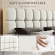 image 3 of Yaheetech 150 cm W × 200 cm L Upholstered Bed Frame Beige
