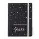 image 6 of Personalised Starry Black Hardback Notebook