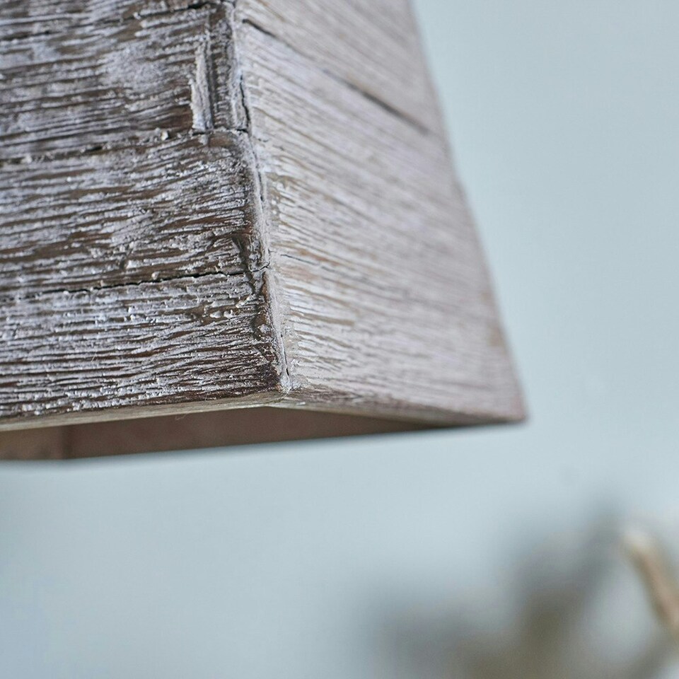 image 1 of ValueLights Modern Natural Rustic Wood Square Ceiling Light Shade