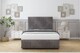 image 1 of Sloomy Lisbon Slate Naples Divan Bed With Mattress 2 Drawers Left Side With 54" Floor Standing Headboard & 12" Matching Footboard 4' Small Double | Grey | Slate | Small Double | 1