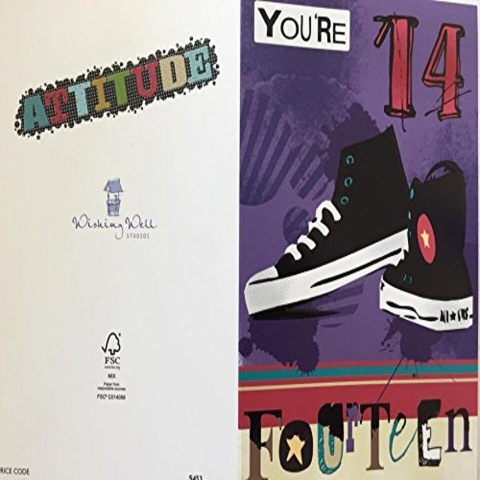 image 1 of You're 14th Birthday Greeting Card Age 14 Today Boy