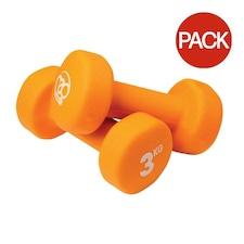 Fitness Mad Dumbell Set (Pack Of 2) - Orange - 3kg