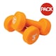 image 1 of Fitness Mad Dumbell Set (Pack Of 2) - Orange - 3kg