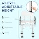 image 6 of HOMCOM Shower Chair for the Elderly and Disabled, Height Adjustable Shower Stool with Back and Flipped Padded Arms, Suction Foot Pads, White