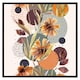 image 2 of Orange geometric with flowers (Picture Frame) Grey | M