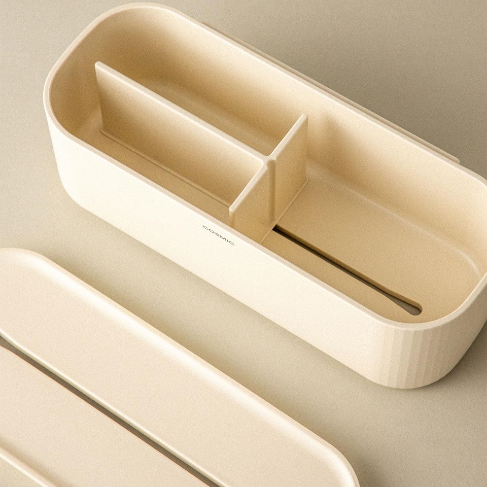 image 1 of COSMIC Bathroom Organiser,Storage Box, With Lid, Green, ALIFE Collection