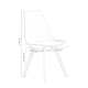 image 10 of 5PCs Dining Set - a White Round Dining Table & Set of 4 White Lorenzo Tulip chairs with Padded Seat | Pink