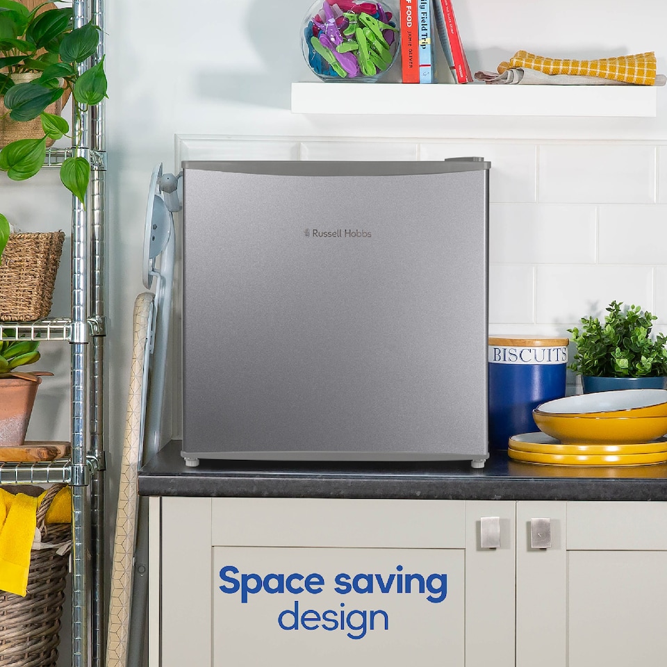 image 1 of Russell Hobbs RHTTF0E1SS 43L Table Top Fridge - Silver