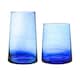 image 1 of Nicola Spring 12 Piece Merzouga Recycled Glassware Set - Blue - Highball Glasses Tumbler Glasses Drinking Glasses Blue