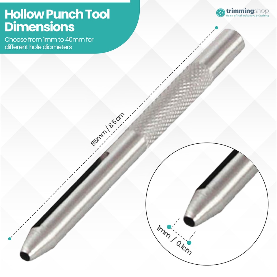 image 1 of 1mm Steel Hollow Punch Leather Hole Puncher For Piercing Holes