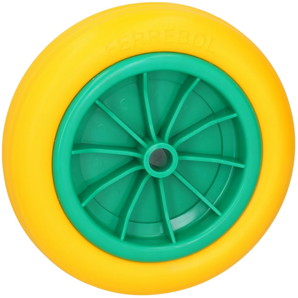 image 1 of 10” Solid Rubber Tyre For Sack Trucks Wheel Barrows Trolleys 20mm Centre 2pc