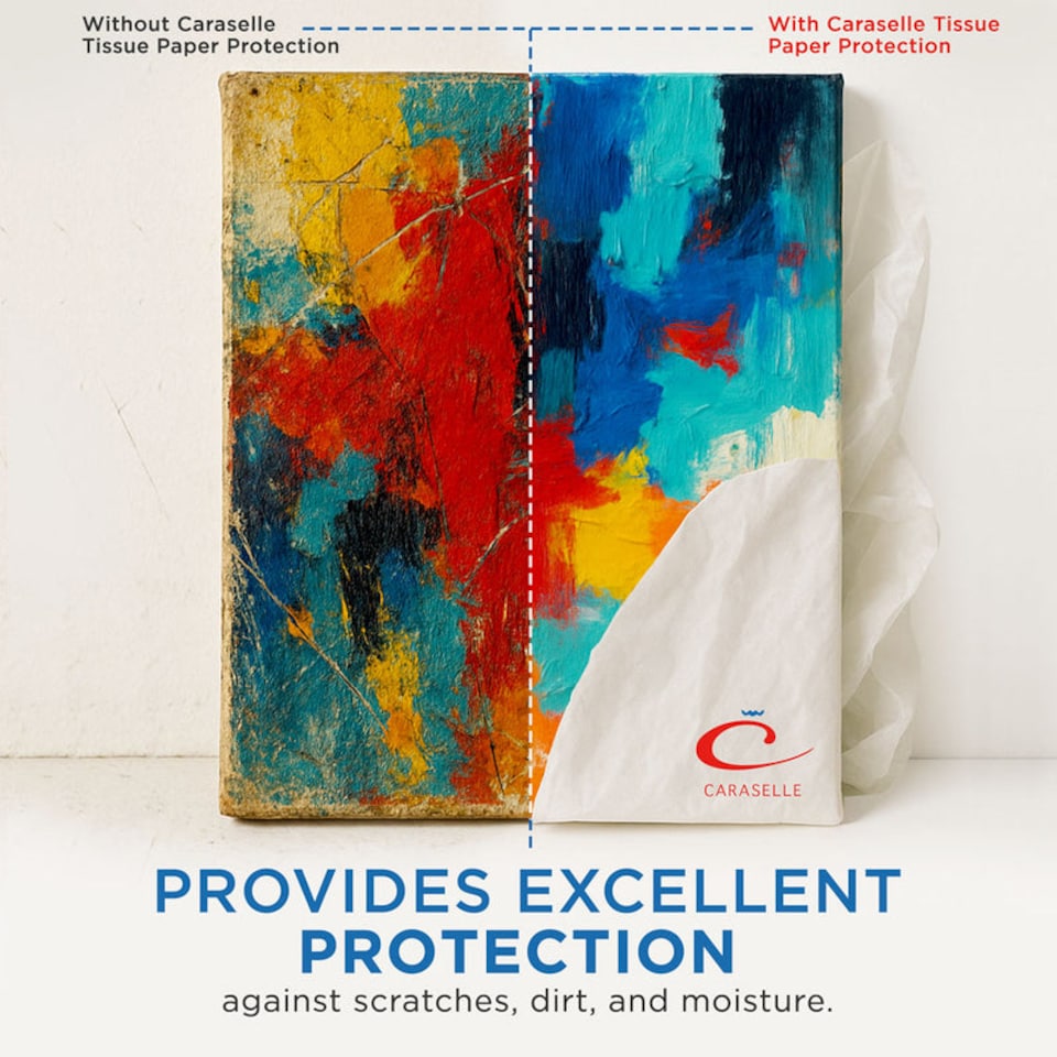 image 1 of 2 x Caraselle Jumbo Large White Acid Free Tissue Paper - 50 Sheets in total (75 x 100cm) | White | XL