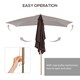 image 5 of Outsunny Wooden Garden Parasol Sun Shade Patio Umbrella Canopy Dark Coffee
