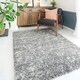 image 2 of KUKOON Silver Grey Mottled Shaggy Rug 160cm x 230cm