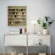 image 8 of HOMCOM 7-Tier Wall Display Cabinet w/ Shelves Glass Doors, Oak Brown
