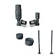 image 1 of Talus Bold - Anthracite Thermostatic Radiator Valve & Installation Kit Angled 15mm