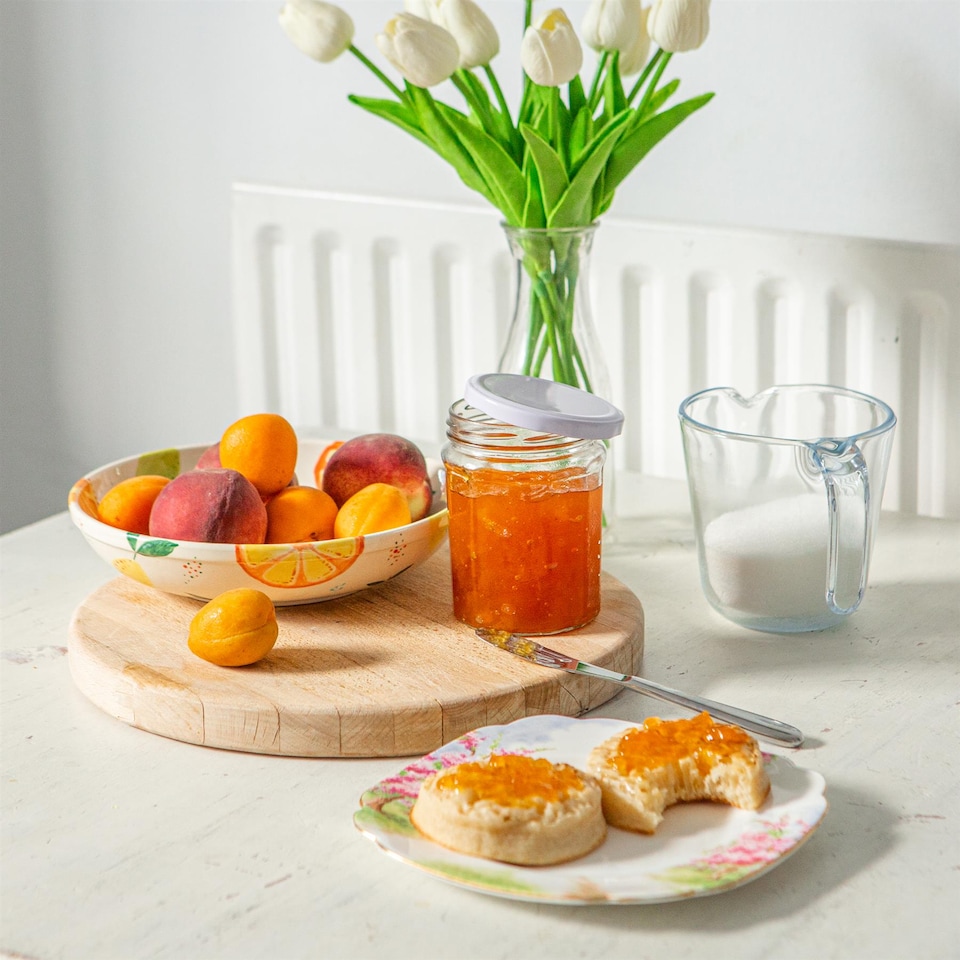 image 1 of Argon Tableware Glass Jam Jars with Lids - 450ml - Pack of 6